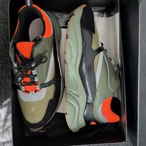 Dior Olive and Orange Men's Sneakers